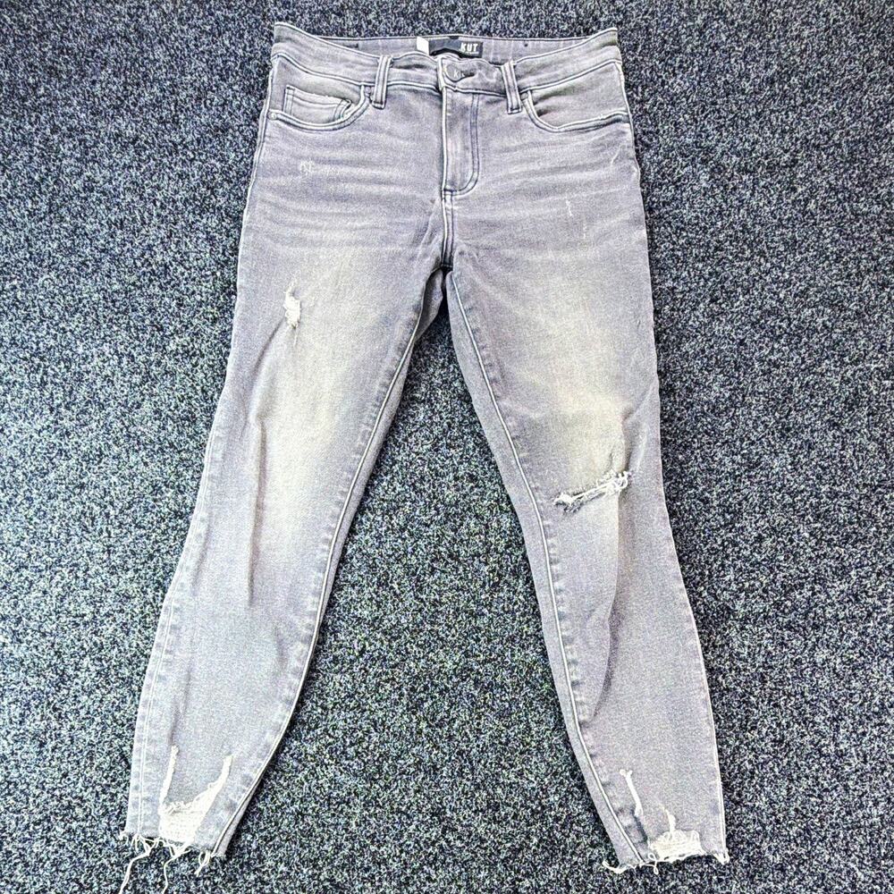 KUT from the Kloth Women’s High Rise Slim Ankle Stretch Distressed Jeans 4P